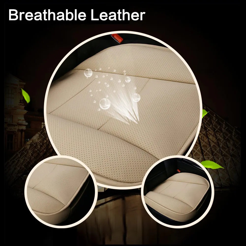 5D Car-Covers PU Leather Deluxe Car Cover Seat Protector Cushion Front Cover Universal Four Seasons Breathable For Car