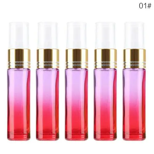 

5Pcs 10ml Gradient Spray Bottle Travel Small Perfume Bottle Mini Liquid Oil Cosmetic Container for Maintaining Liquid