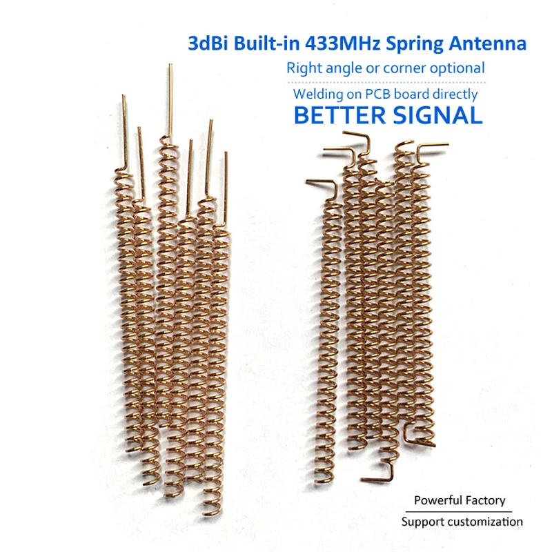433MHZ 3dbi internal PCB welding copper coil spring antenna 433 helical 50PCS/batch | Мобильные телефоны и аксессуары