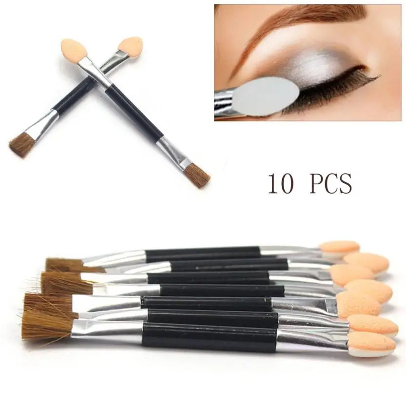 10 Pcs Makeup Brush Portable Flexible Applicator Tool Foundation Makeup