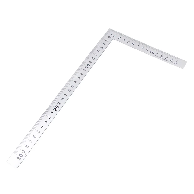 

1Pc Stainless Steel 15x30cm 90 Degree Angle Metric Try Mitre Square Ruler Scale
