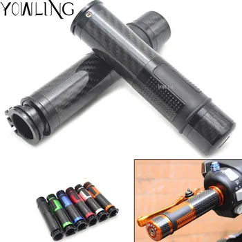 

Universal Motorcycle 22mm 7/8" Carbon Fiber Handle Bar Hand Grips Bar Ends for KTM Duke 125 200 390 690 990 Motocross motorbike