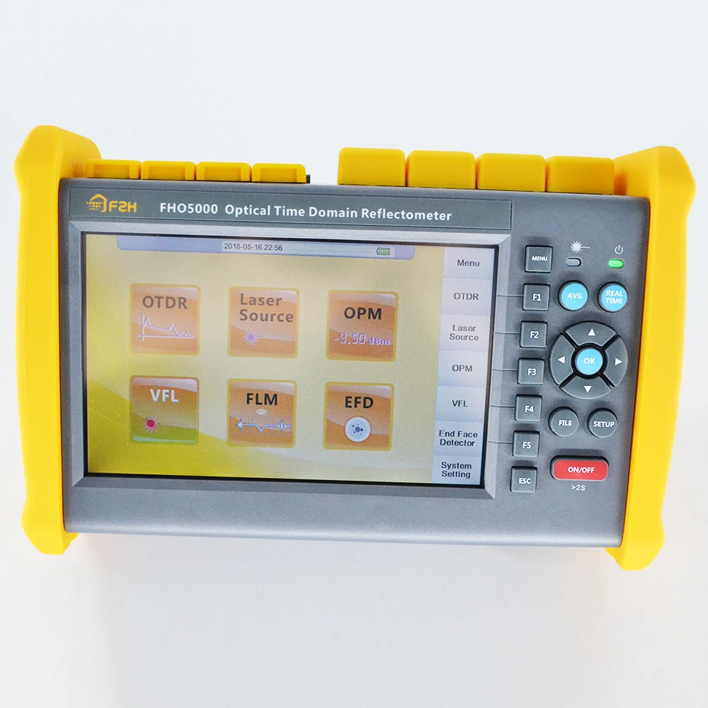Новейшая версия 7 дюймовый SM OTDR 1310/1550 нм 35/33 дб встроенный VfL измеритель мощности