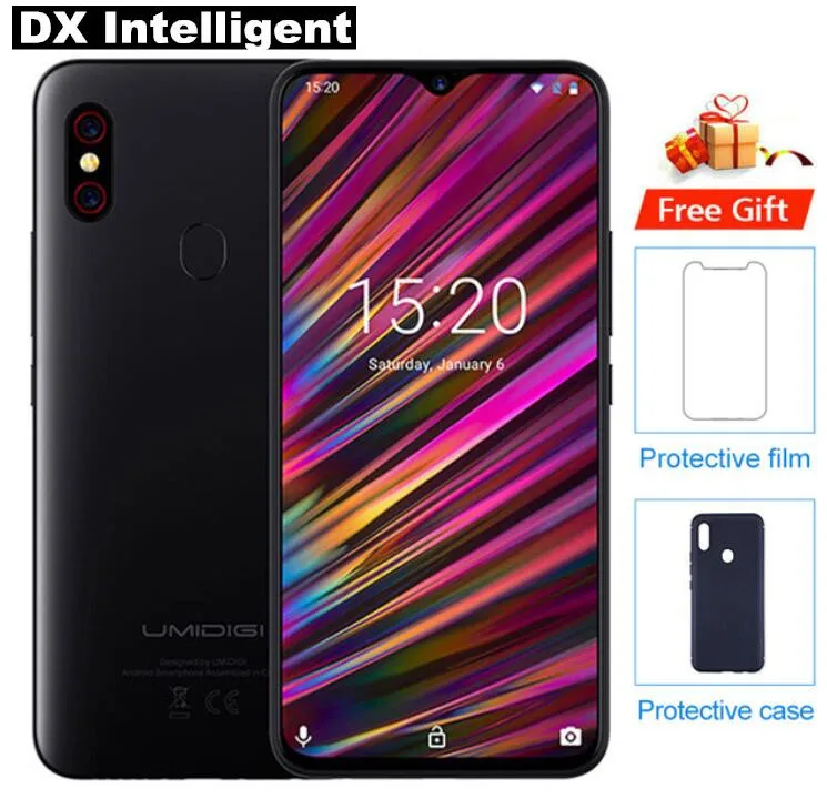 UMIDIGI F1 4GB+128GB Helio P60 Octa Core 18W Fast Charge Mobile Phone 6.3"FHD+ 19.5:9 Screen Android 9.0 16MP Dual Cam NFC OTG