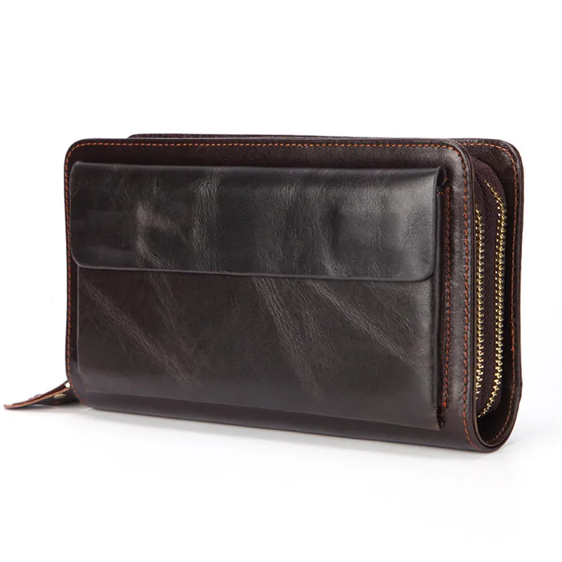 Business Genuine Leather Clutch Wallet Men Long Leather Phone Bag Purse Male Large Size Handy Coin Wallet Card Holder Money Bag Business Genuine Leather Clutch Wallet Men Long Leather Phone Bag Purse Male Large Size Handy Coin Wallet Card Holder Money Bag
