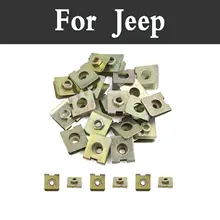 2018 New 100pcs Bronze Tone Spring Metal Car Styling Door Panel Spire Screw Clips For Jeep Liberty Renegade Wrangler Commander