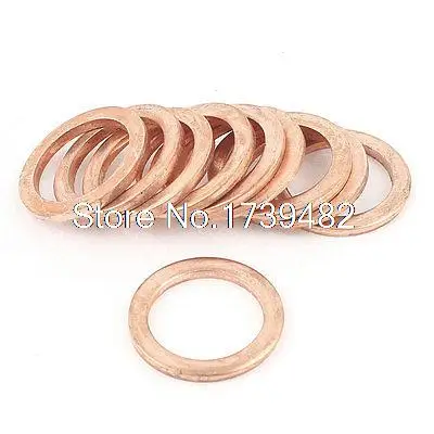 

10Pcs 16mmx22mmx2mm Copper Crush Washer Flat Ring Seal Gasket Fitting