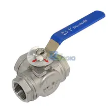 Высокая Quality1 » 3 разъём(ов) женский BSPT 316 SS тип L Mountin площадку шаровой кран винил ручка WOG1000