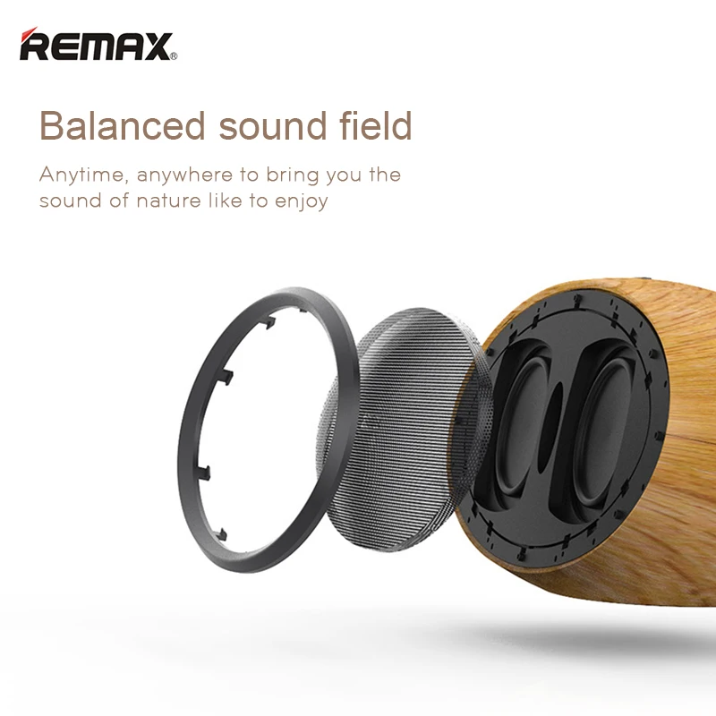 REMAX RB-H7 деревянная Колонка Bluetooth динамик s сабвуфер супер бас Настольный динамик Беспроводные динамики с Bluetooth для смартфонов