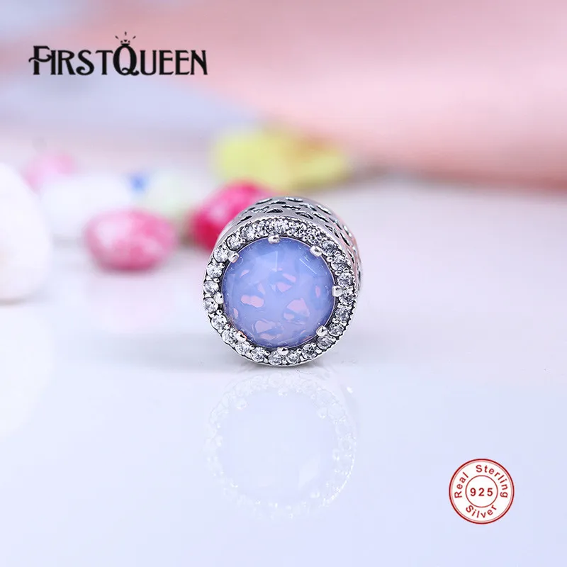 

FirstQueen Brand New 925 Sterling Silver Hearts Cerise Crystal Charm Beads Fit Original Bracelet Bangles E