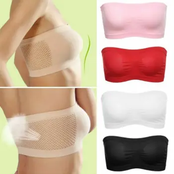 

2019 Strapless Tube Top Womens Bandeau Bra Underwear Women Bralette Seamless Crop Top Women summer Tops