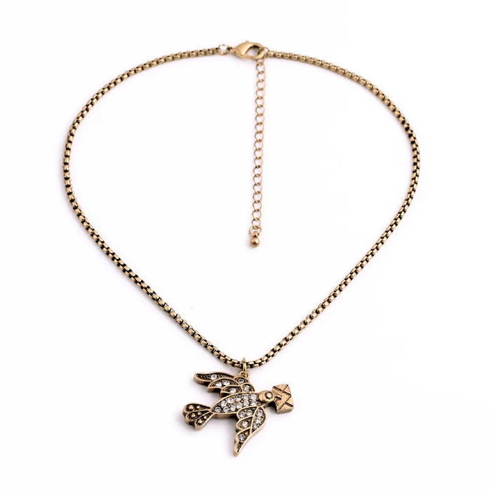 

Women's fashion necklace Brand accessory jewelry Luxury gorgeous simple style vintage bird pendant necklace for women N1380