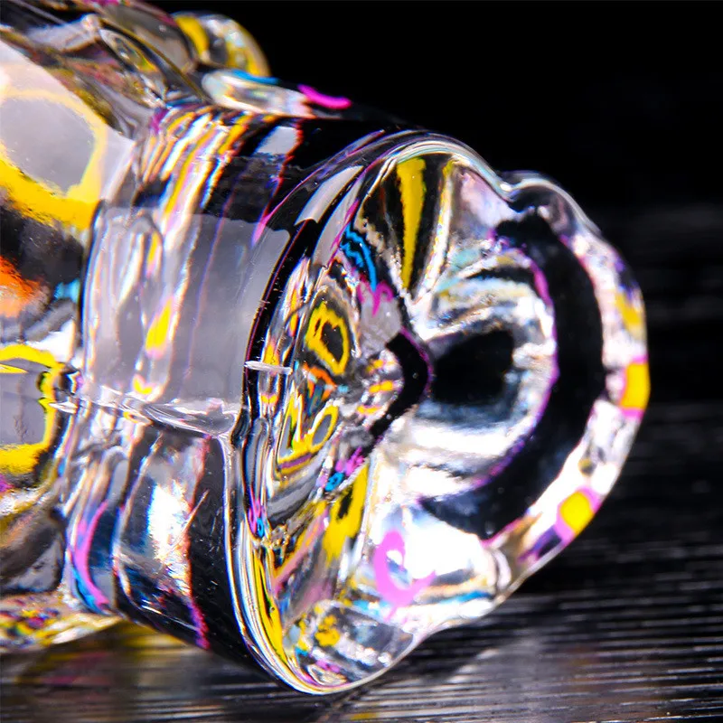 Индивидуальная ручная роспись 70 мл красочное стекло с черепом прозрачная