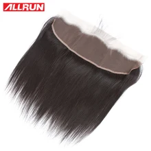 13*4 dantel Frontal kapatma brezilyalı düz saç 1 adet % 100% insan saçı kapatma 10-24 inç ön/4x4 kapatma olmayan remy Allrun