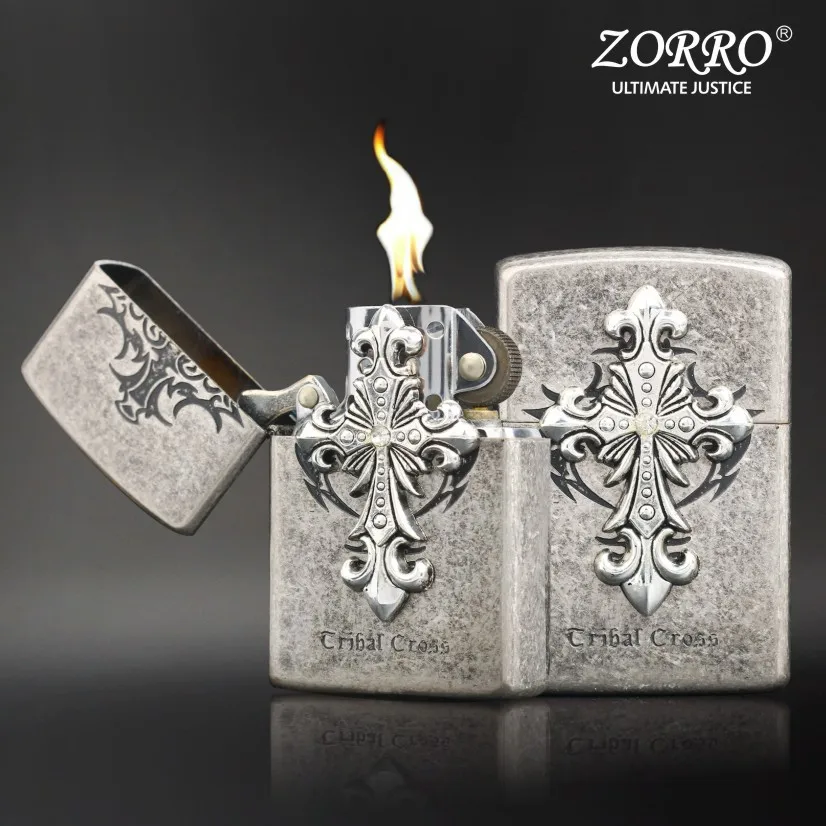 ZORRO Zorro ветрозащитная Зажигалка на керосин креативная ультратонкая матовая Ретро