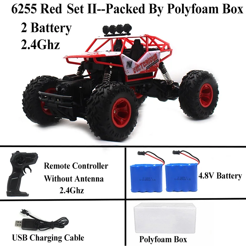 1:18 машинка на радиоуправлении 4WD 2,4 Ghz Рок Гусеничный пульт дистанционного управления игрушки машины на радиоуправлении игрушки для детей 8888 - Цвет: Red-Set-2