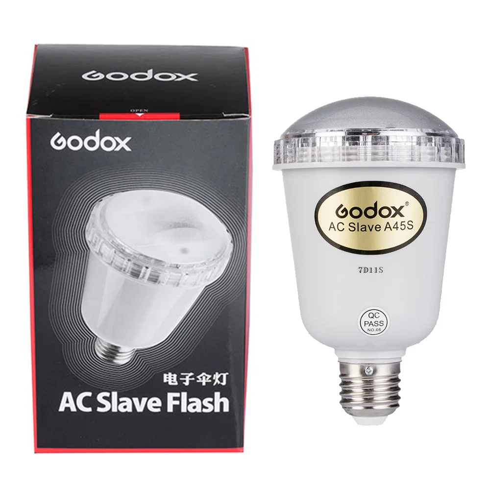 Godox A45s Photo studio electronic flashing light Photo Studio Strobe Light AC Slave Flash Bulb For E27 220V Godox A45s Photo studio electronic flashing light Photo Studio Strobe Light AC Slave Flash Bulb For E27 220V