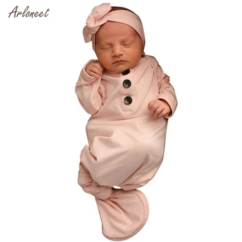 

Newborn Baby Crib Sleeping Bags Cute Cotton Camouflage Sleep Wrap Swaddle+Headband Bathrobe Long Sleeve Baby Sleeping Bags