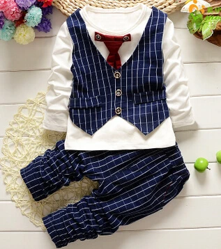

Spring Fashion Baby Boy Clothes Sets Gentleman Suit Toddler Boys Clothing Set Stripe Kids Boy Clothing Set drop shipping