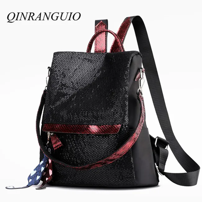 

QINRANGUIO Women Backpack Female 2019 Fashion Breathable Oxford School Bags for Teenage Girls Large Capacity Backpack Women