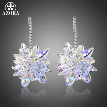 

AZORA Luxury Wedding Earrings for Bridal Austrian Crystals Dangle Engagement Jewelry Earring Factory Brand Wholesale TE0334