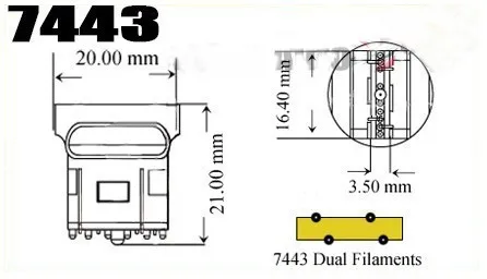 IJDM автомобиля T20 светодиодный W21/5 Вт 7443 светодиодный лампы 12 V-30 V для автомобилей мотоциклов велосипеды для мотоцикла тормозные колодки парковки задним ходом DRL Противотуманные Светильник лампы резервного копирования