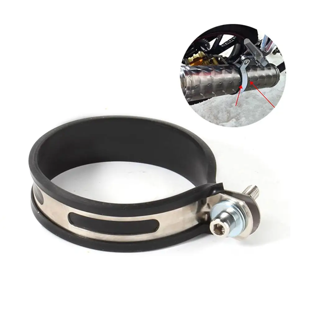 

1pc Carbon Fiber 11CM Motorcycle Exhaust Pipe Fixed Ring Holder Clamp Support Bracket Motorcycle Exhaust Pipe Muffler Escape