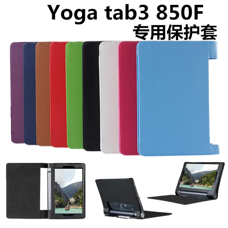 Новый роскошный 2 складной Leeche Folio Stand PU кожаный чехол защитный для Lenovo Yoga Tab 3 Tab3 8 0