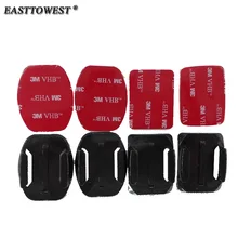 Go pro Accessories Gopro Mount 4 PCS Flat Curved Mount 3M Adhesive for GoPro Hero 4 3 Xiaomi Yi SJ4000 SJ5000 Action Camera