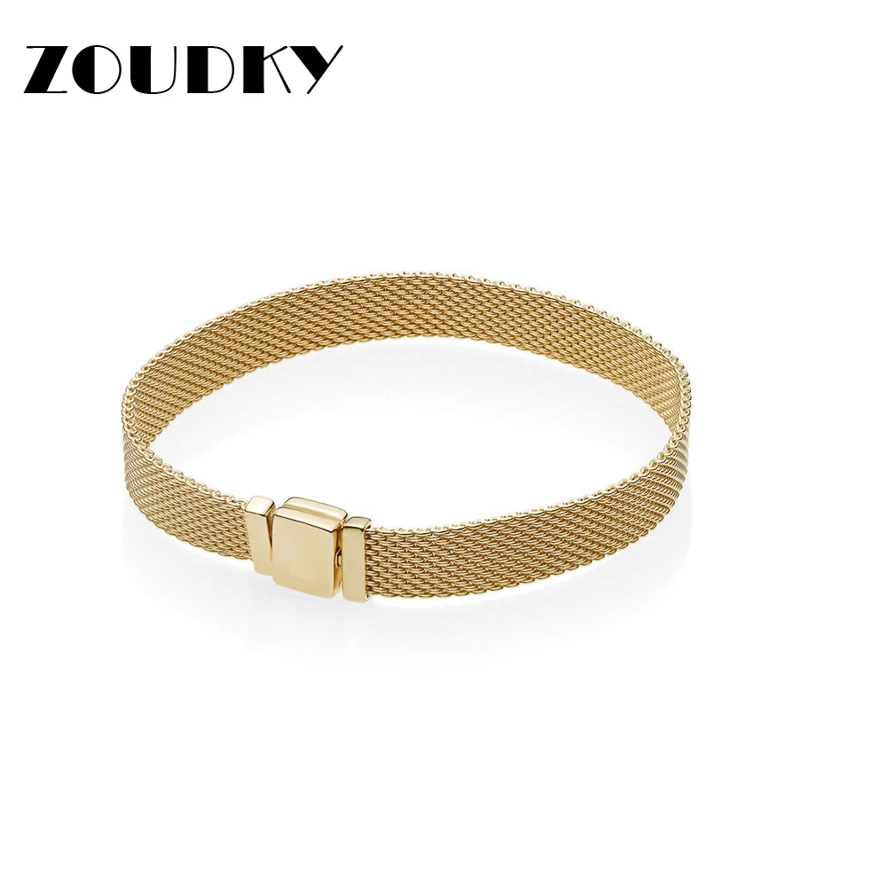 

2018 New 100% 925 Sterling Silver Reflexions Bracelet Shine Fit European Charm Beads For Women Original Fashion Diy Jewelry