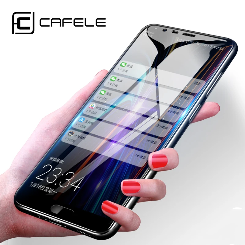 

CAFELE Screen Protector For One plus 5 2.5D edge HD Clear Tempered Glass For One plus 5 Seamless covering Glare Screen Protector