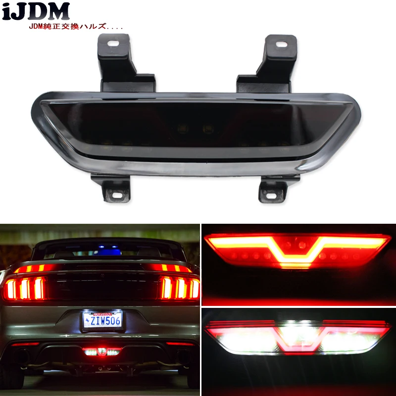 

iJDM Smoked Lens All-In-One Full LED Rear Fog Light Kit (Tail/Brake, Backup Reverse Functions) For 2015-up Ford Mustang