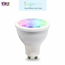 GU10 5 Вт ZLL RGB+ CCT Точечный светильник двойной белый прожектор zigbee СИД приложение smart phone контроллер работать AC110-220V с Amazon Echo