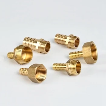 

5pcs 1/2" 3/4" 1" Thread To 10/16/19/25/32mm Pagoda Copper/Brass Joint Irrigation Aquarium Trachea Solar Heater Quick Connector