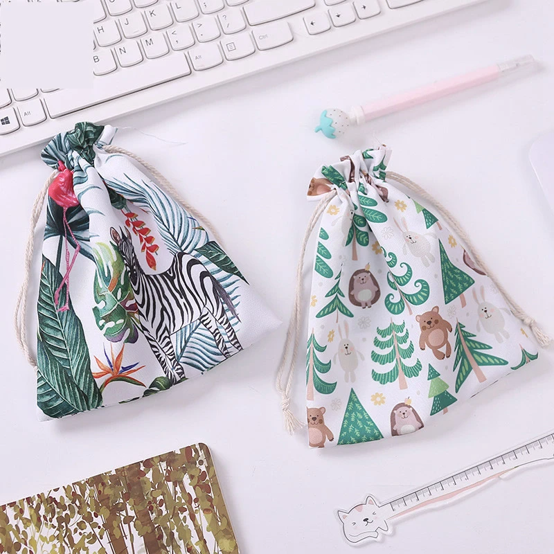 

Travel Cartoon Animal Drawstring Portable Data Cable Storage Bag Pouch Earphone Wire Organizer Case for Headphone Organizer Box