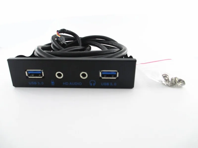 20 دبوس إلى 2 ميناء usb 3.0 hub mic الصوت 3.5 ملليمتر pc المرنة محرك خليج اللوحة الأمامية الجديدة