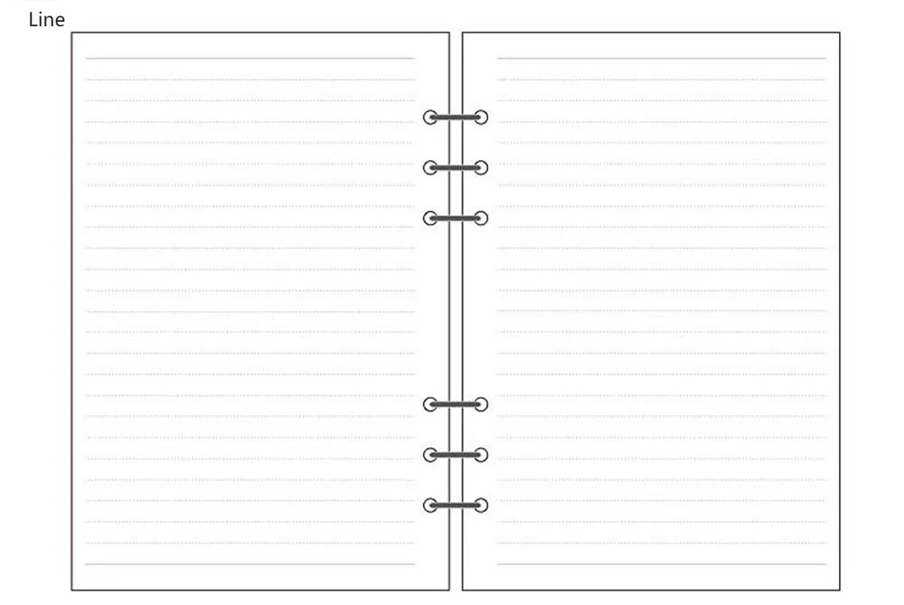 6 отверстий, цветная бумага для планировщика, наполнитель, Filofax, для офиса, школы, спираль, аксессуары для ноутбуков, наполнитель, бумага, Биндер, внутренние страницы - Цвет: Line