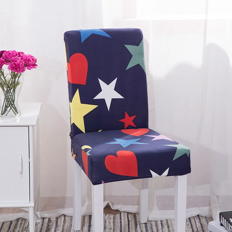 Frigg Modern Geometric Elastic Dining Chair Covers Spandex Anti-dirty Kitchen Seat Case Stretch Dining Chair Slipcovers Wedding