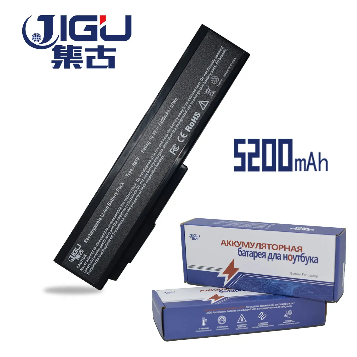 JIGU Аккумулятор для ноутбука ASUS N61 N61J N61Jq N61V N61Vg N61Ja N61JV N53 M50 M50s N53S A32-M50 A32-N61 A32-X64 A33-M50
