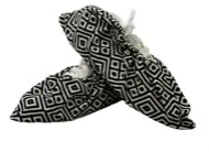 Женская и мужская обувь с цветочным принтом, моющаяся, перерабатываемая, 10 пар, нескользящая обувь для дома, 4-44, большие размеры, регулируемая - Цвет: black white