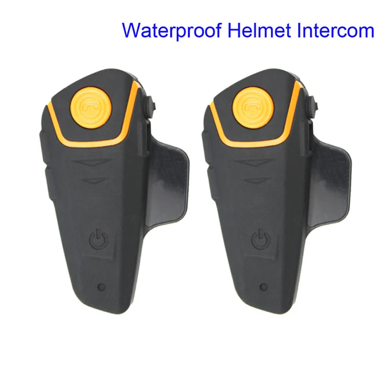 2pcs BT S2 Waterproof Helmet Intercom Motorcycle Headset Handfree Automatic Bluetooth Intercom FM Radio Function Free