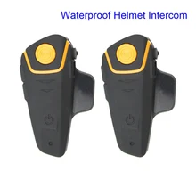 2pcs BT S2 Waterproof Helmet Intercom Motorcycle Headset Handfree Automatic Bluetooth Intercom FM Radio Function Free