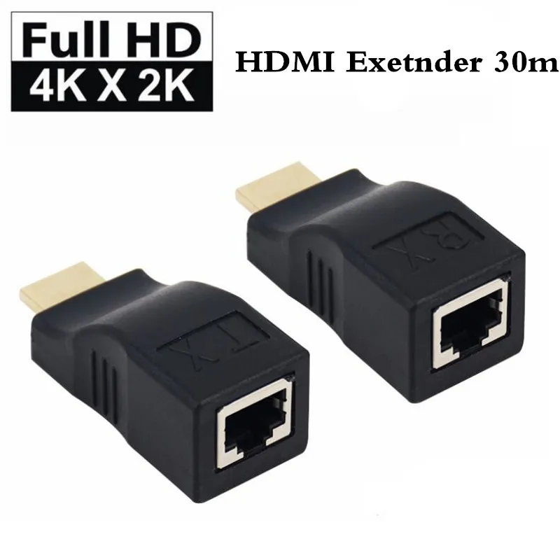 Черный HDMI по RJ45 CAT5e CAT6 UTP LAN Ethernet балун расширитель ретранслятор-1080 p 3D HD Oct30 HW