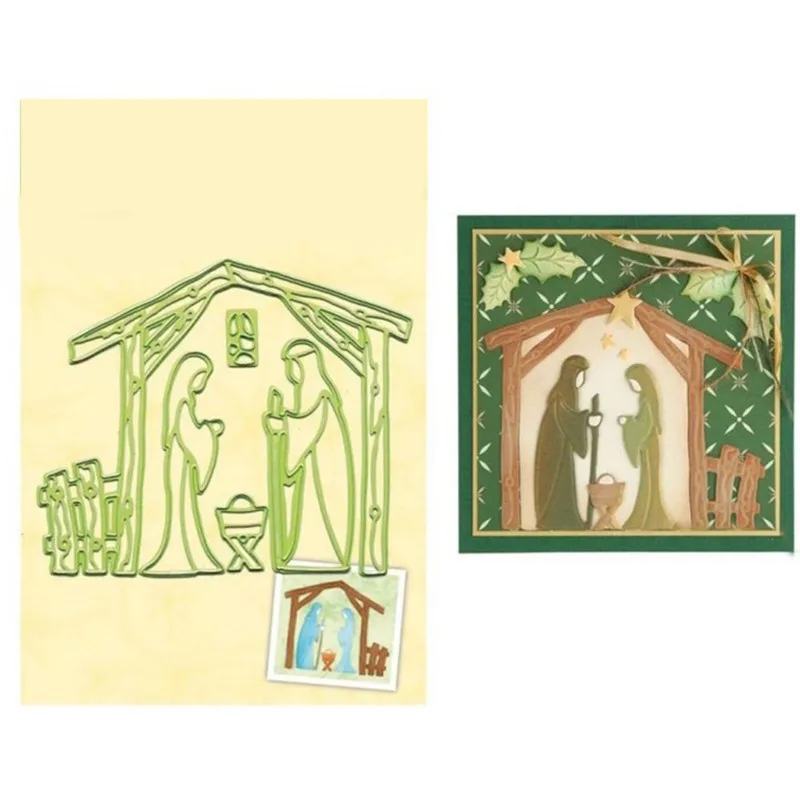 

YaMinSanNiO Nativity Scene Dies Metal Cutting Dies for Scrapbooking Card Making Album Embossing Crafts Stencil New 2019 for Dies