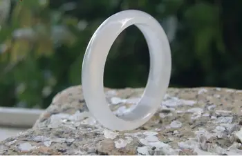 

Free shipping specials 5A white ice kinds of natural chalcedony agate bracelet bracelet wide thick transparent Pan-Purple