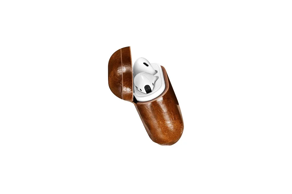 Роскошный чехол из натуральной кожи для Apple Airpods, противоударный чехол для наушников, аксессуары, защитный чехол для AirPods