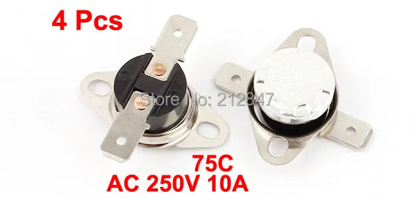 4PCS KSD301 75C 167F NO Thermostat  Temperature Thermal Control Switch