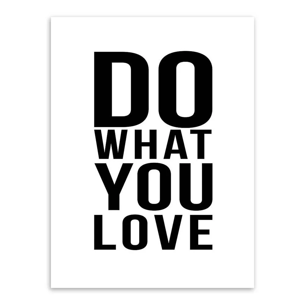 Minimalist Black White Motivational Typography Love Quotes A4 Minimalist Black White Motivational Typography Love Quotes A4 Poster Print Vintage Picture Canvas Painting Wall Art posters in Wall Stickers from Home