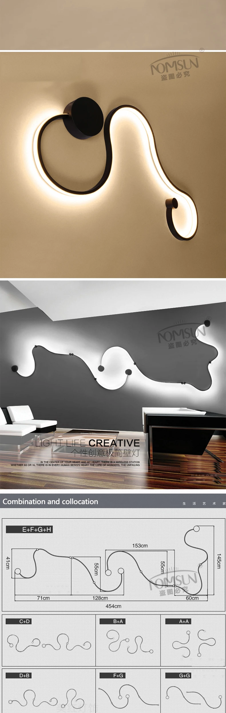 Lâmpada de Parede de Ferro para Casa Sala de Estar Decoração de Iluminação Quarto com Cama de Luz de Leitura de Cabeceira Luzes de Parede Modern Quarto Arandela Led 19 Luminárias de parede