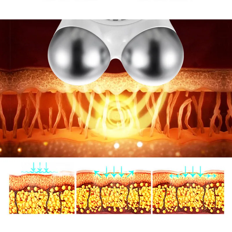 EMS микротоковая машина для лифтинга лица, тонкий антицеллюлитный массажер для лица, Вибрационный ролик